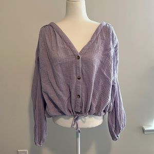 NWOT Free People Lavender Gauze-like flowy top